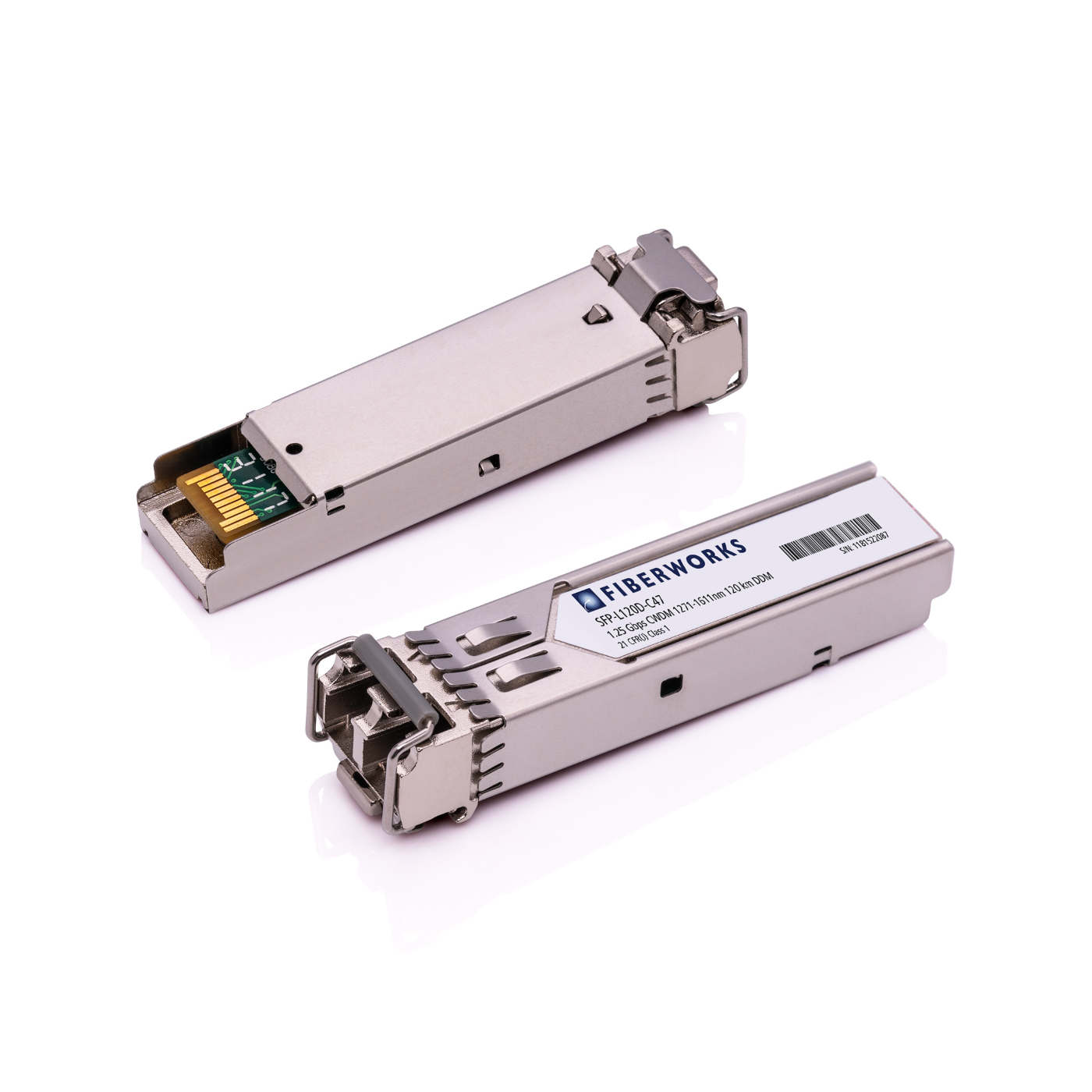 SFP-L120D-C47-EN Fiberworks AS  SFP, 1.25 Gbps GigE, DDM, 120km CWDM 1471nm, 32dB, SM/MM, Ericsson