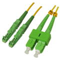Snor SM DPX E2000/APC-SC/APC 1 m 9/OS2 G.657.A2 2x &#248;2mm Gul