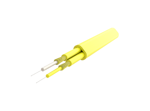 Snor SM DPX Forsterket LC/UPC-SC/UPC x m 9/OS2 G.657.A1 3x5mm Gul 