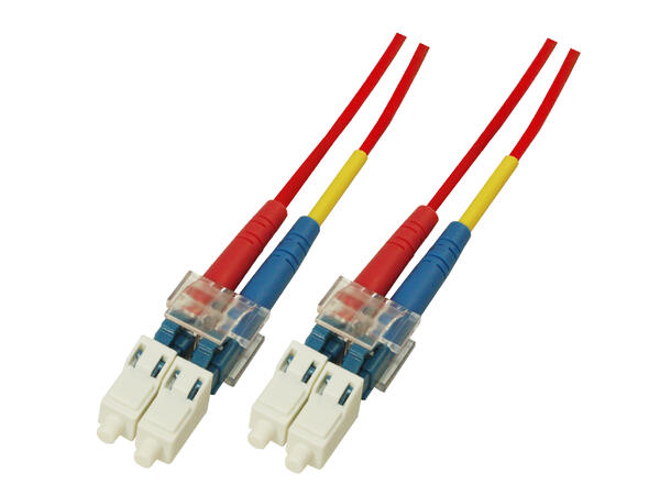 Snor SM DPX LC/UPC-LC/UPC xx m 9/OS2 G.657.A2 2x ø2mm Rød 