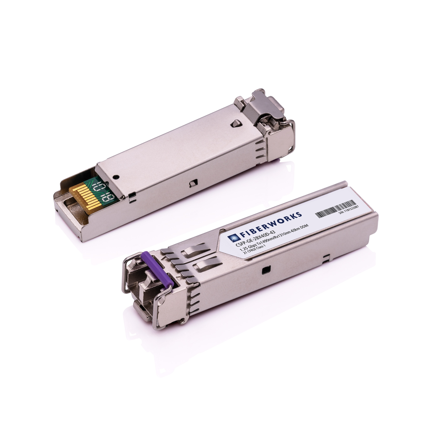 CSFP-GE-2BX40D-43-W Fiberworks AS  CSFP Dual BiDi, GigE, DDM, SM, 40km TX/RX=1490/1310nm, 18dB, LC,  Huawei