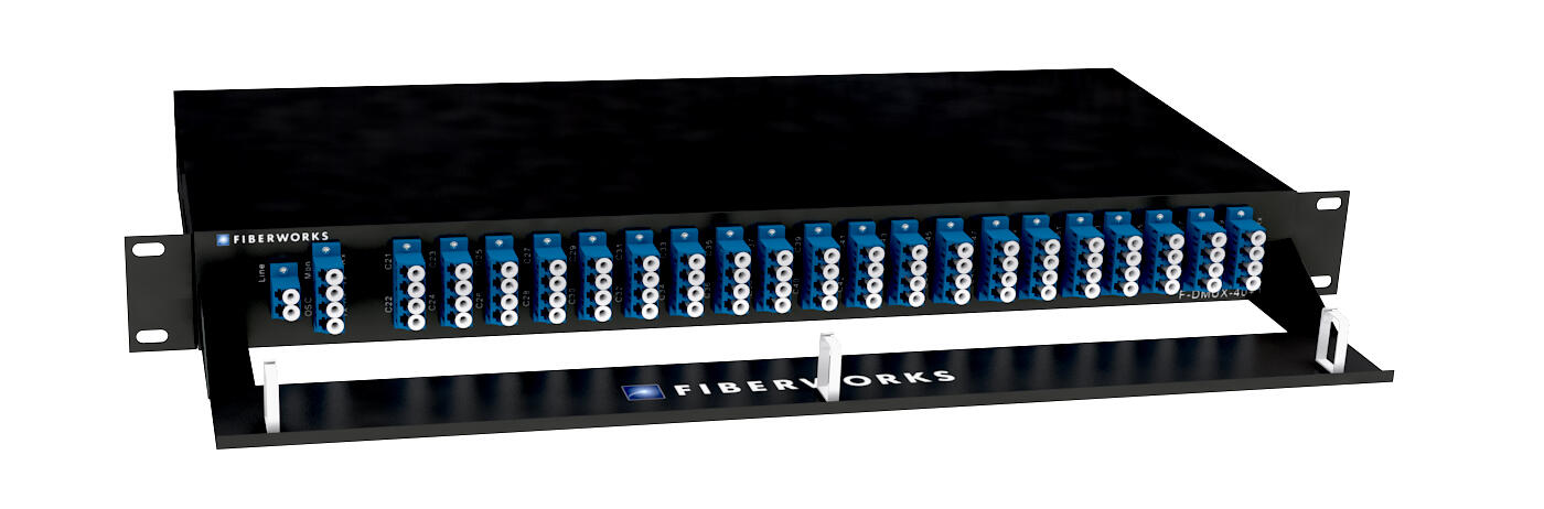 F-DMUX-40+1-2160-MLU Fiberworks AS  Fiberworks 40+1 DWDM Mux+Demux 19&quot; 1RU ITU ch. 21-60, 1310WB, Monitor, LC/UPC