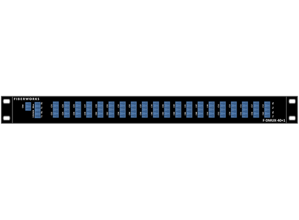 Fiberworks 40+1 DWDM Mux+Demux 19" 1RU ITU ch. 21-60, 1310WB, Monitor, LC/UPC