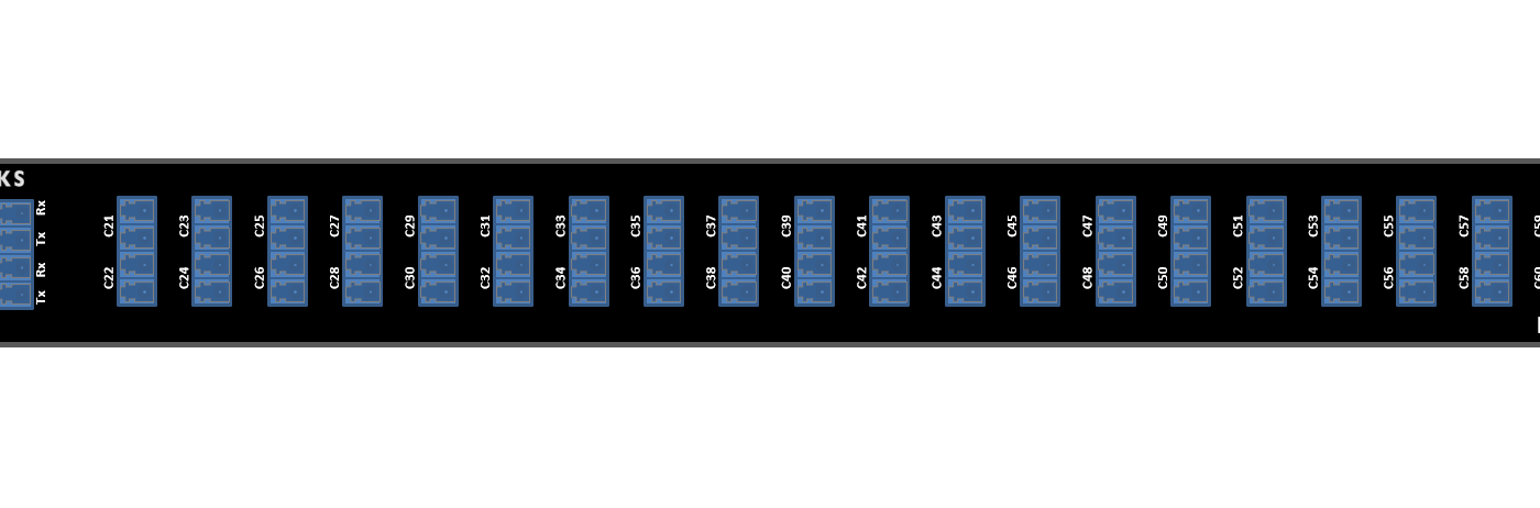 F-DMUX-40+1-2160-MLU Fiberworks AS  Fiberworks 40+1 DWDM Mux+Demux 19&quot; 1RU ITU ch. 21-60, 1310WB, Monitor, LC/UPC