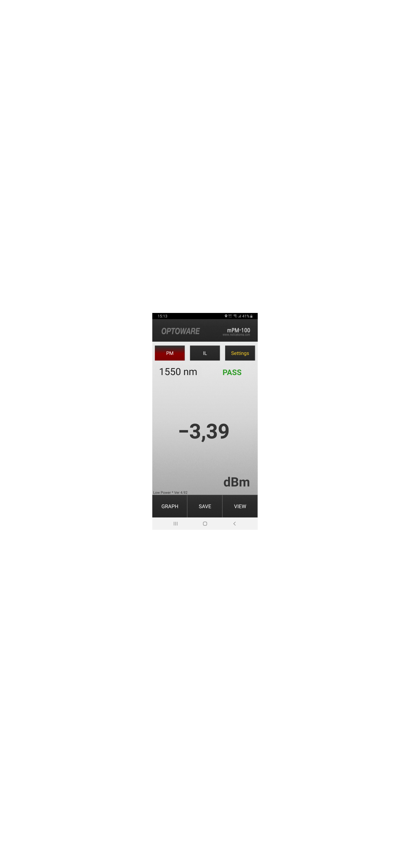 TM-mPM-100-5B   Mini Power Meter SM/MM 5 b&#248;lgelengder 850/1300/1310/1490/1550nm, -60 ~ +10 dBm