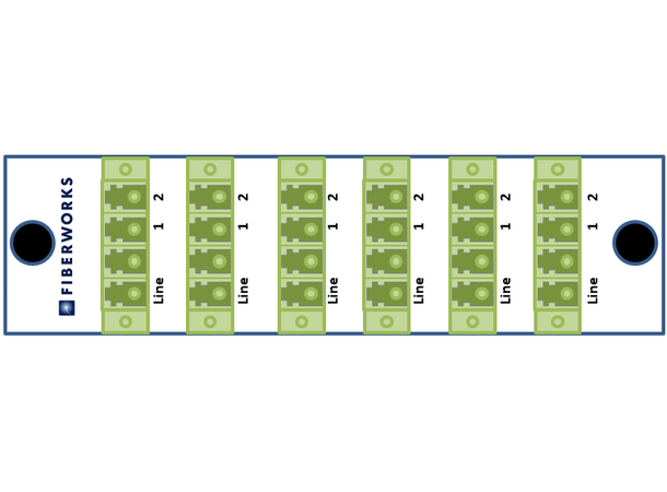 PLC splitter 6x 1:2 i LGX2 modul LC/APC 