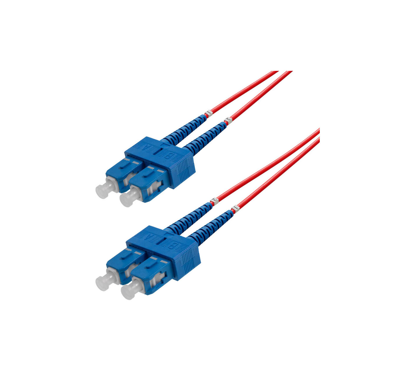 P-SM9-D2R-SCU-SCU-xx Fiberworks AS  Patch SM DPX SC/UPC-SC/UPC xx m 9/OS2 G.657.A2 2x ø2mm Red