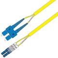 Snor SM DPX Forsterk LC/UPC-SC/UPC 1 m 9/OS2 G.657.A1 3x5mm Gul