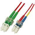Snor SM DPX LC/APC-LC/UPC 2 m 9/OS2 G.657.A2 2x &#248;2mm R&#248;d