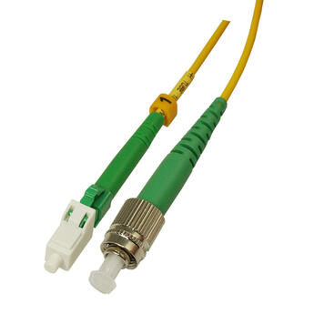 P-SM9-S2Y-FCA-LCA-10 Fiberworks AS  Snor SM SPX FC/APCR-LC/APC 10 m 9/OS2 G.657.A2 &#248;2mm Gul