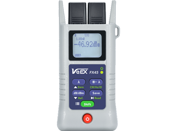 VeEX FX45 Lyskilde SM 1310/1550 nm Inkl veske, batteri, SC og FC adapter