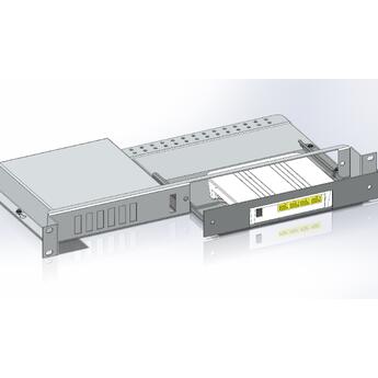 SP-ODF-HYLLE-BRED-K2   19&quot; 1U Mini ODF aluminium, med inst.sett For 6 SC-DPX/LC-QUAD og mediakonverter