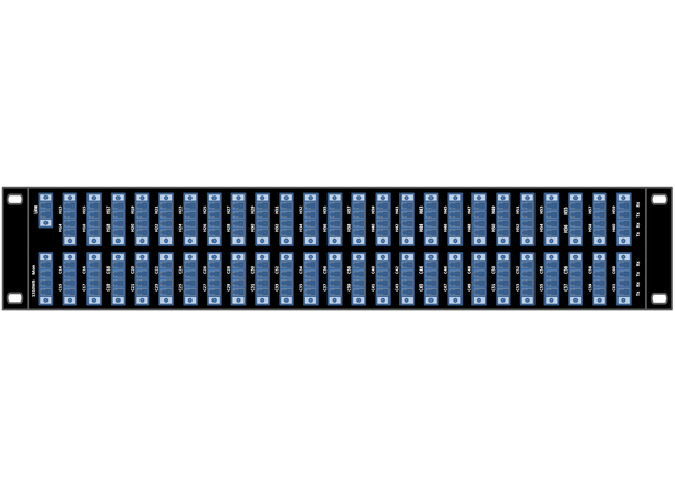 Fiberworks 96+1 DWDM Mux+Demux 19" 2RU ITU ch. 13.5 - 61, 1310WB, Mon., LC/UPC 