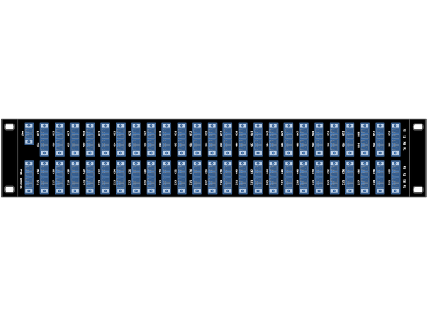 Fiberworks 96+1 DWDM Mux+Demux 19" 2RU ITU ch. 13.5 - 61, 1310WB, Mon., LC/UPC