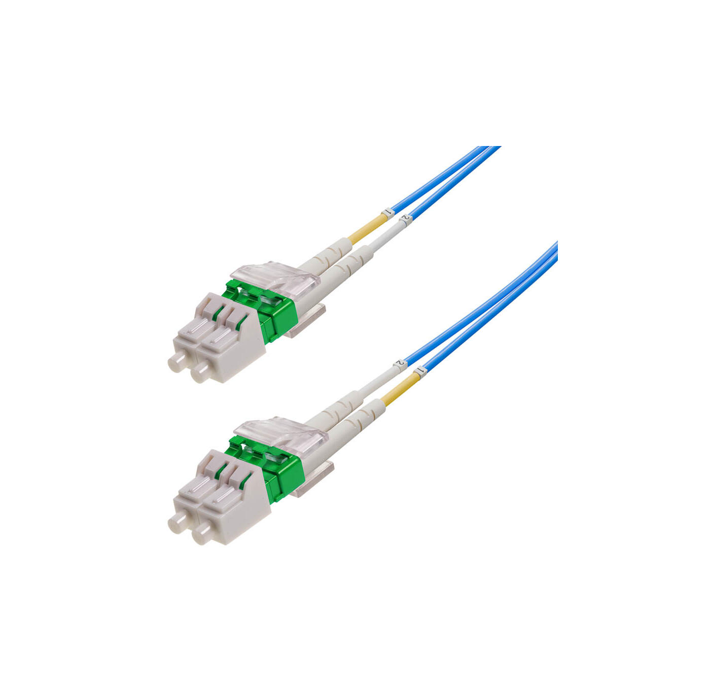 P-SM9-D2B-LCA-LCA-xx Fiberworks AS  Patch SM DPX LC/APC-LC/APC xx m 9/OS2 G.657.A2 2x ø2mm Blue