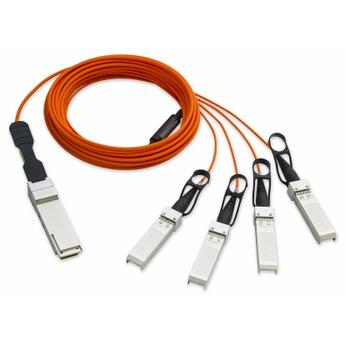 QSFP-4SFP-AOC-5M-SP Fiberworks AS  QSFP+ to 4 SFP+ 40G Active Optical Cable 40GBASE-SR4, AOC, 4 meter, Special