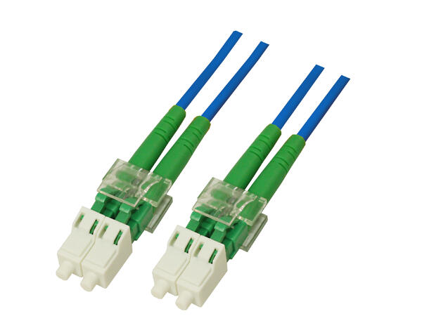 Snor SM DPX LC/APC-LC/APC xx m 9/OS2 G.657.A2 2x ø2mm Blå 
