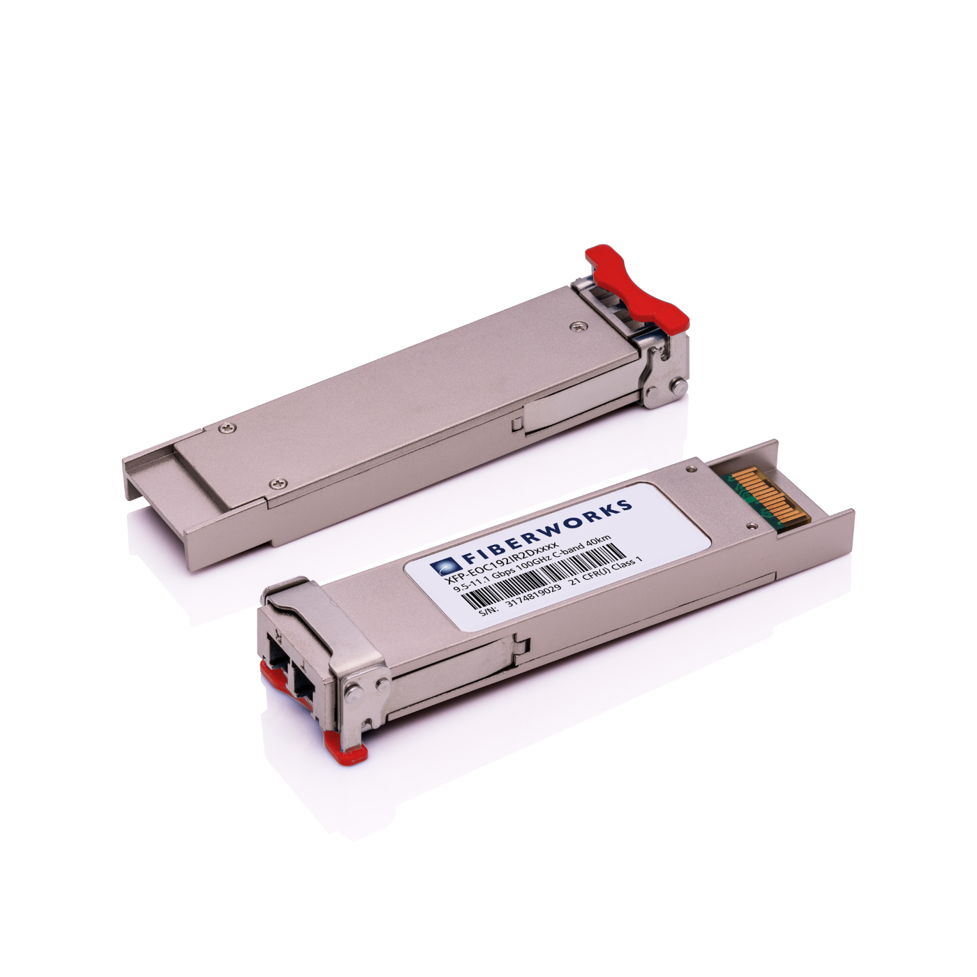 XFP-EOC192IR2Dxxxx Fiberworks AS  XFP, S-64.2b, 9.5-11.1 Gbps, 40km DWDM, 14dB, SM