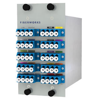 Fiberworks 18 ch. CWDM Mux+Demux, LGX2 C27-C61, Monitor ports