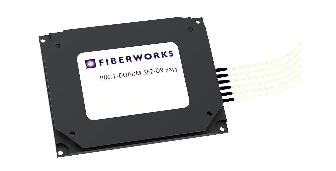F-DOADM-SF2-O9-xxyy Fiberworks AS  Fiberworks 2 ch. DWDM OADM east+west 100GHz, metal box for splicing, 900&#181;m
