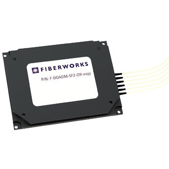 F-DOADM-SF2-O9-xxyy Fiberworks AS  Fiberworks 2 ch. DWDM OADM east+west 100GHz, metal box for splicing, 900&#181;m