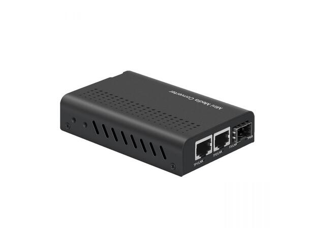 Mini SFP / 2x RJ45 1G media converter Unmanaged, Gigabit Ethernet, switching