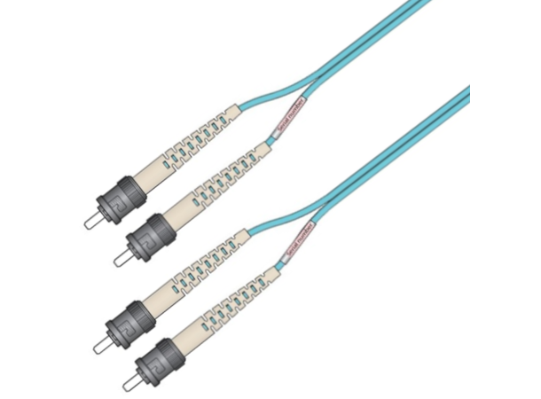 Snor MM DPX ST/PC-ST/PC xx m 50/OM3 BIF 2x ø2mm Aqua 