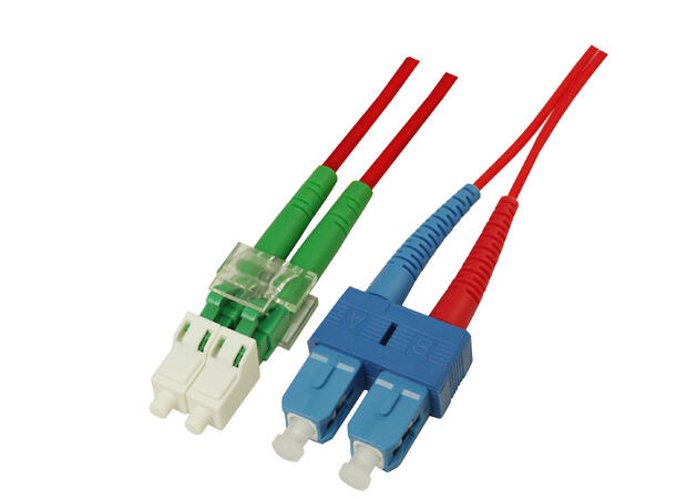 Snor SM DPX LC/APC-SC/UPC 20 m 9/OS2 G.657.A2 2x ø2mm Rød 