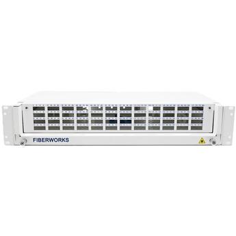 SP-FP20-48LCQ-EMPTY Fiberworks AS 6918851 19&quot;/ETSI 2U panel for 48 LC-QUAD (192F) Teleskopskinner, med installasjonssett