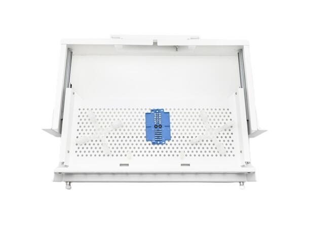 19"/ETSI 2U panel for 48 LC-QUAD (192F) Teleskopskinner, med installasjonssett 