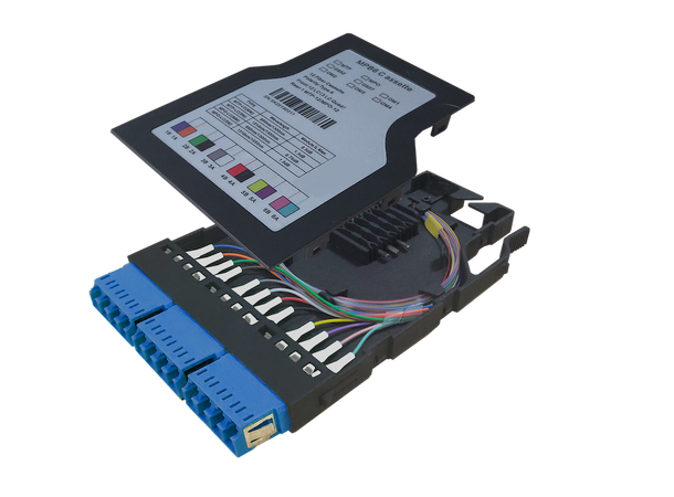MPB6 Module for splicing 12xLC/UPC SM G.657.A1 fiber. 3x LC-QUAD adapter. B90 