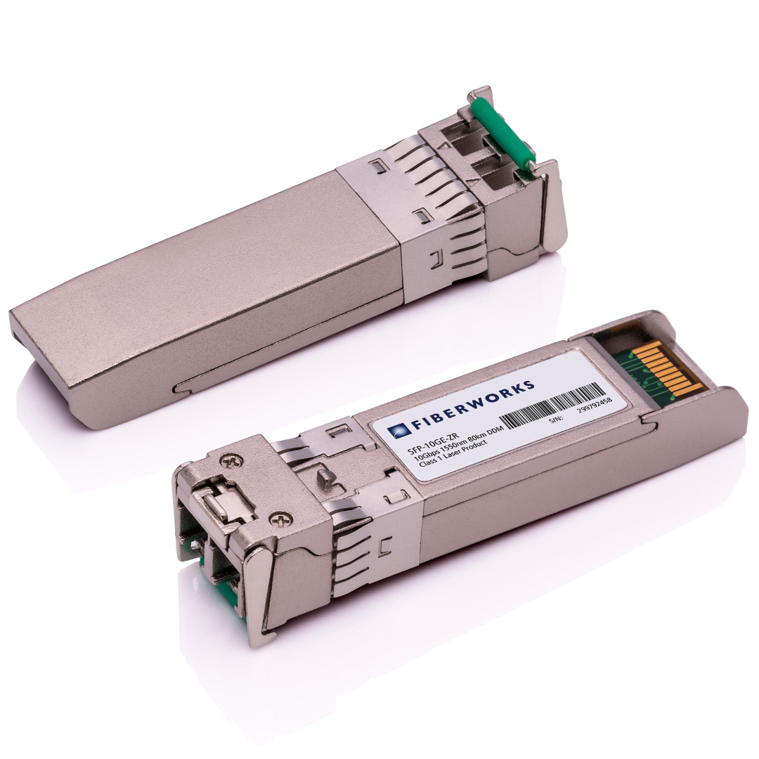 SFP-10GE-ZR-RGD Fiberworks AS  SFP+, 10G Ethernet, DDM, 80km, I-Temp 1550nm, 25dB, SM