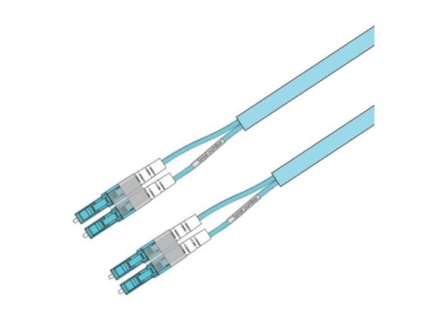 Snor MM DPX Forsterket LC/PC-LC/PC xx m 50/OM3 BIF 3x5mm Aqua 