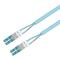 P-OM3-D5T-LCP-LCP-xx Fiberworks AS  Snor MM DPX Forsterket LC/PC-LC/PC xx m 50/OM3 BIF 3x5mm Aqua