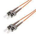 Snor MM DPX ST/PC-ST/PC 10 m 50/OM2 2x ø2mm Oransje