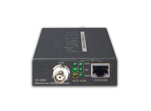 VC-232G Gigabit Ethernet over Coax conv. 1 x RJ45 10/100/1000T, 1 x BNC/VDSL2 f. 