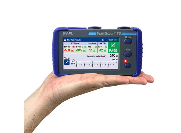 AFL TS100-60 PON-feilsøker, basic kit Effektmåling og "OTDR" til splitter 