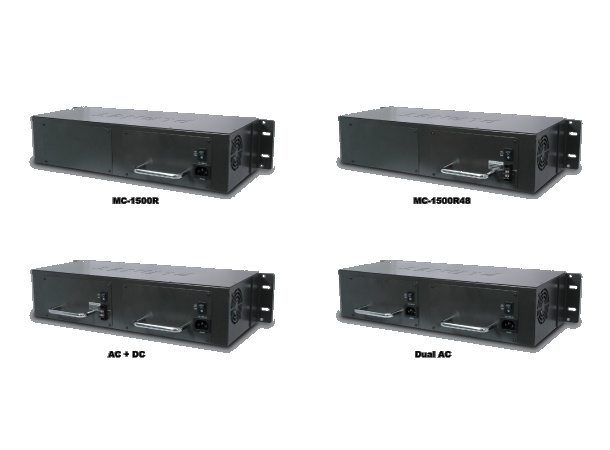 MC-1500R 15-slot Chassis, AC for FT/GT/XT/VC-2/ICS  media converters