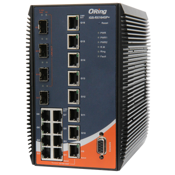 ORING-IGS-RX164GP+  IGS-RX164GP+ ORing GigE 16x10/100/1000+ 4xSFP 10GBase Managed Industrial Switch