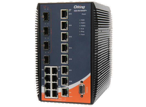 ORing GigE 16x10/100/1000+ 4xSFP 10GBase Managed Industrial Switch 