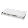 Panel 1U 19&quot; hvit m/skuff for 24xST/FC Med installasjonssett