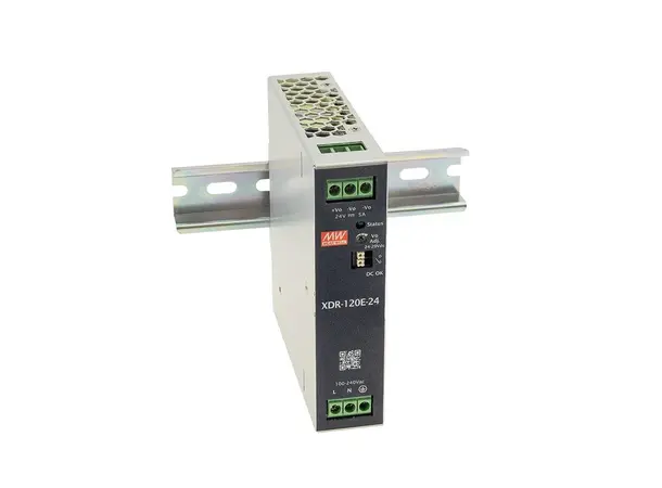 Strømforsyning 48-55VDC, 120W For DIN-skinne montasje, 125x116x30 mm 
