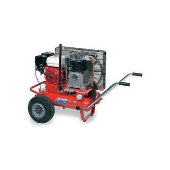 B-KOMP-AGRI65  KOMAGRI-65 Bensindrevet stempelkompressor 5.5HK, 11+11liter, 500l/min, 10 bar