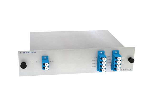 Fiberworks 4 ch. BiDi DWDM mux/demux O-band low, Single Fiber, LC/UPC, A-side 