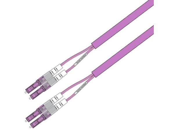 Snor MM DPX Flat LC/PC-LC/PC xx m 50/OM4 BIF 3x5mm Ruggedized magenta 