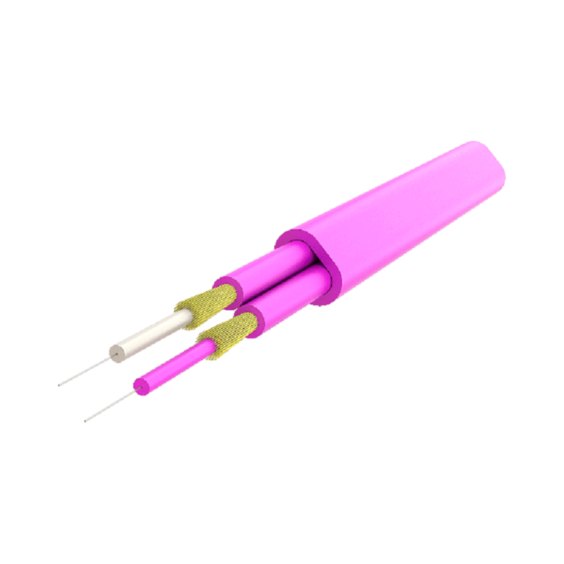 P-OM4-D5M-LCP-LCP-xx Fiberworks AS  Snor MM DPX Forsterket LC/PC-LC/PC xx m 50/OM4 BIF 3x5mm Erika Fiolett
