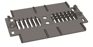 SP-HYLSEHOLDER-12F Fiberworks AS  Splice tube holder for 12 splices, blue Stackable