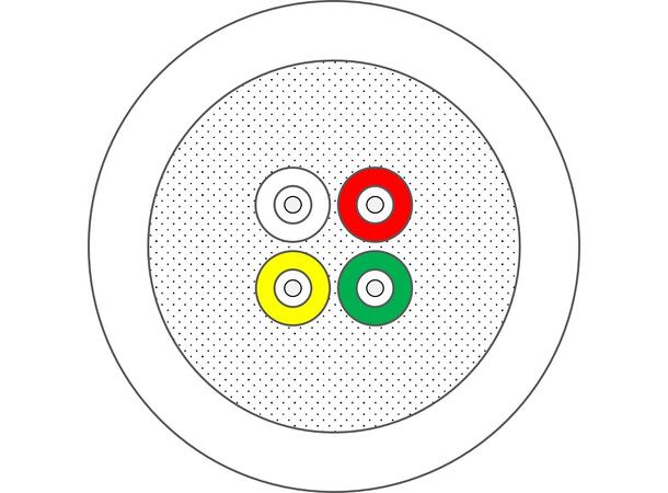 G4 Supraflex, Hvit, ø4,5mm G.657.A2, leveres à 500 m rull i boks 