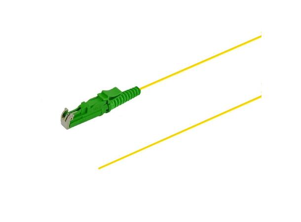 Pigtail E2000/APC,12 pack blister, 1,5 m 9/OS2 G.657.A2, 900µm fast kledning, Gul 