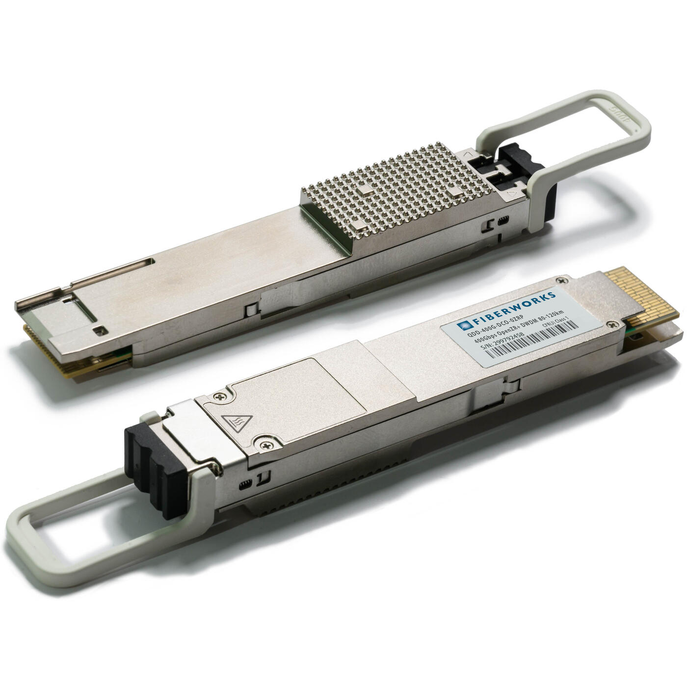 QDD-400G-DCO-0ZRP Fiberworks AS  QSFP-DD, 400G OpenZR+, 80-120km, DCO DWDM Tunable Flex Grid, 24dB, SM